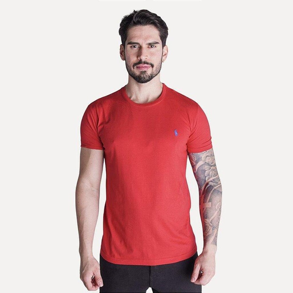 Camiseta Básica Slim Fit Vermelha