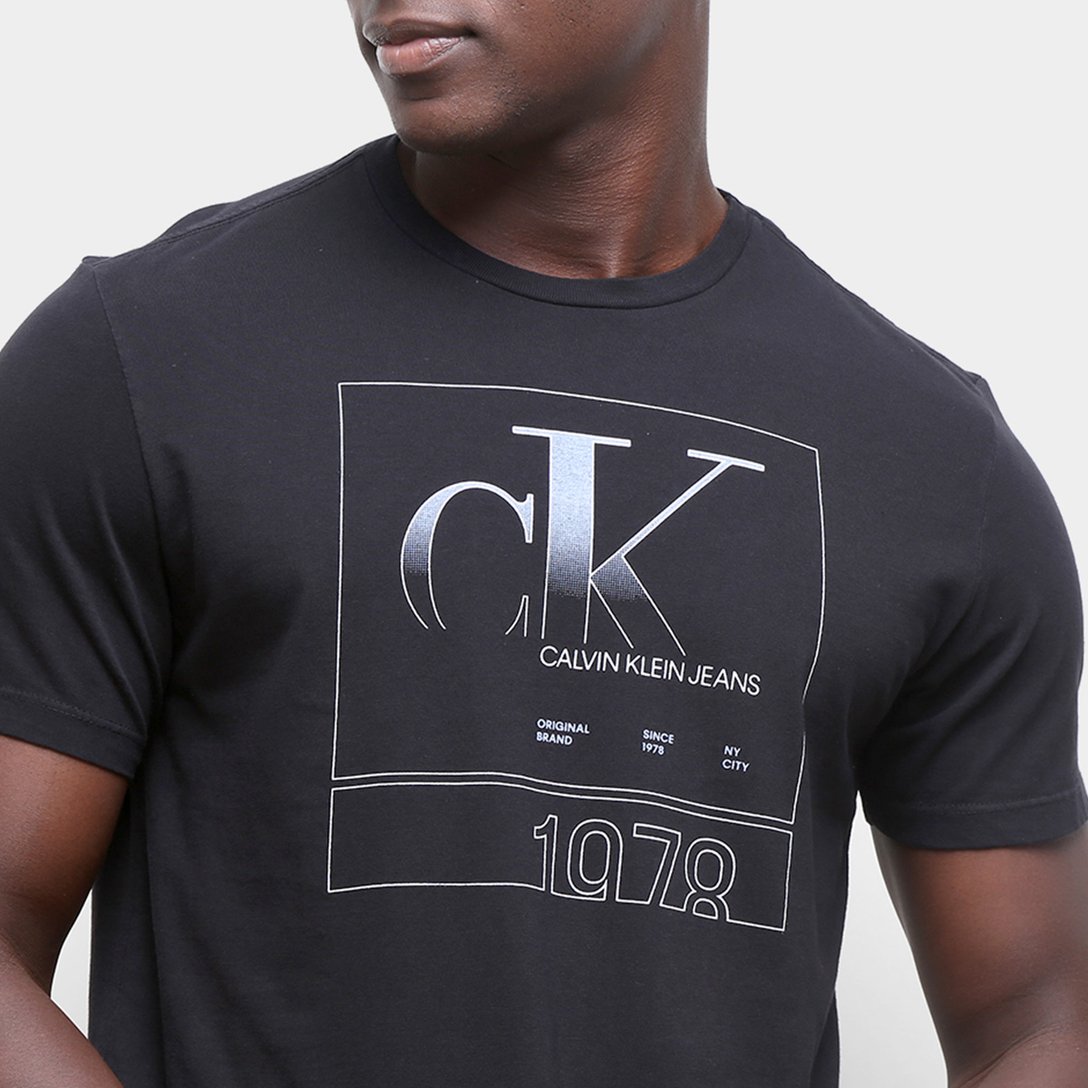 Camiseta Calvin Klein CK 1978 Masculina Preto Clube Netshoes