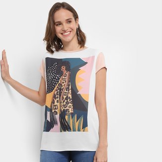 Camiseta Carmim Margarida Feminina 