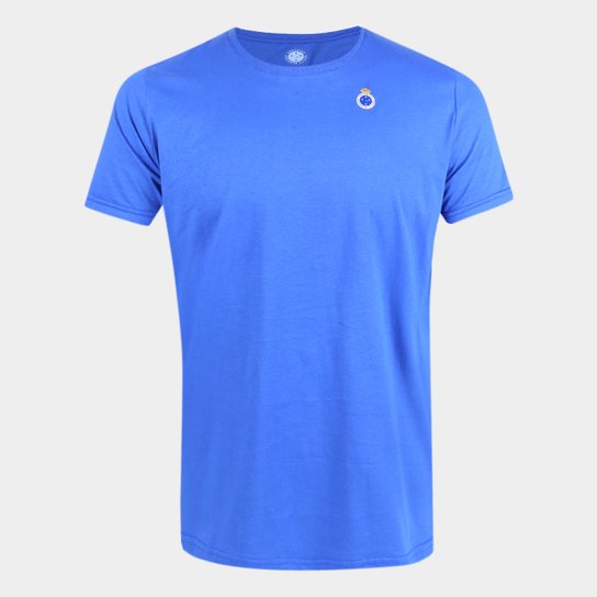 Camiseta Cruzeiro Básica Masculina - Azul Royal Menor preço em Camiseta Cruzeiro Básica Masculina - Azul Royal