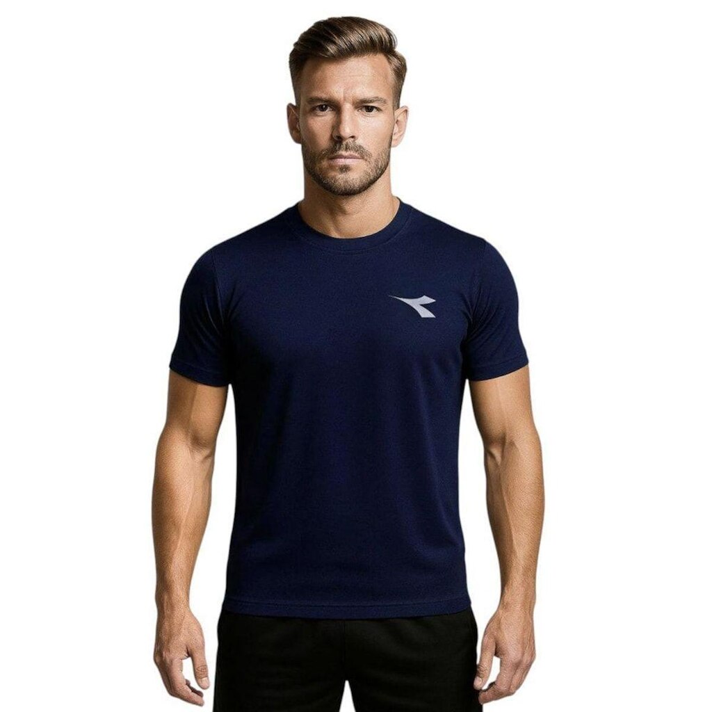 Camiseta Diadora Small Logo Masculina - Marinho M