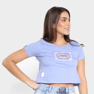 Camiseta Ecko Cropped Estampada Feminina