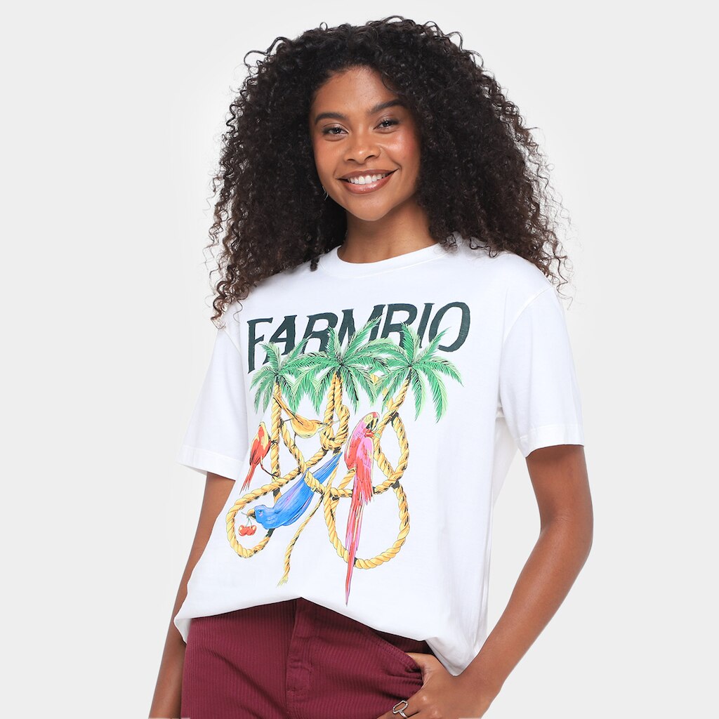 Camiseta Farm Media Cordas e Aves I Feminina