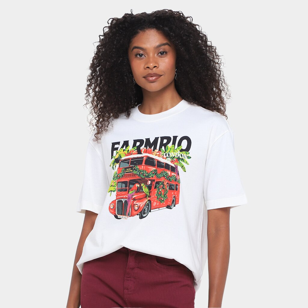 Camiseta Farm Ônibus Londres Feminina