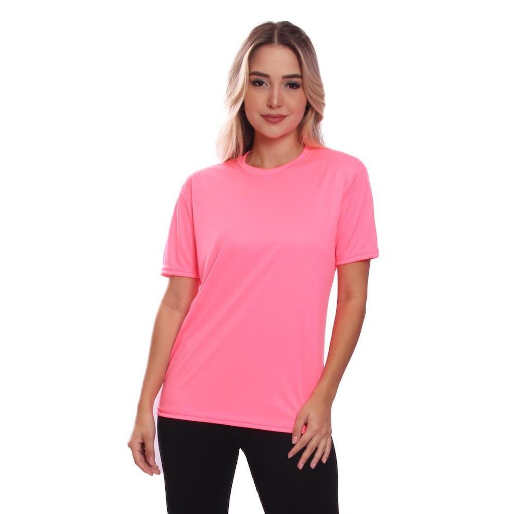 Camiseta Feminina Dry Proteção Solar UV Lisa Treino Academia Passeio Ciclismo