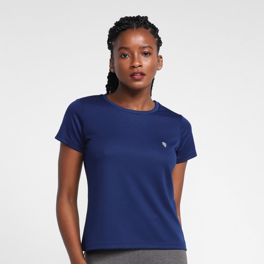 Camiseta Gonew Dry Touch Workout Stripped Feminina - Marinho