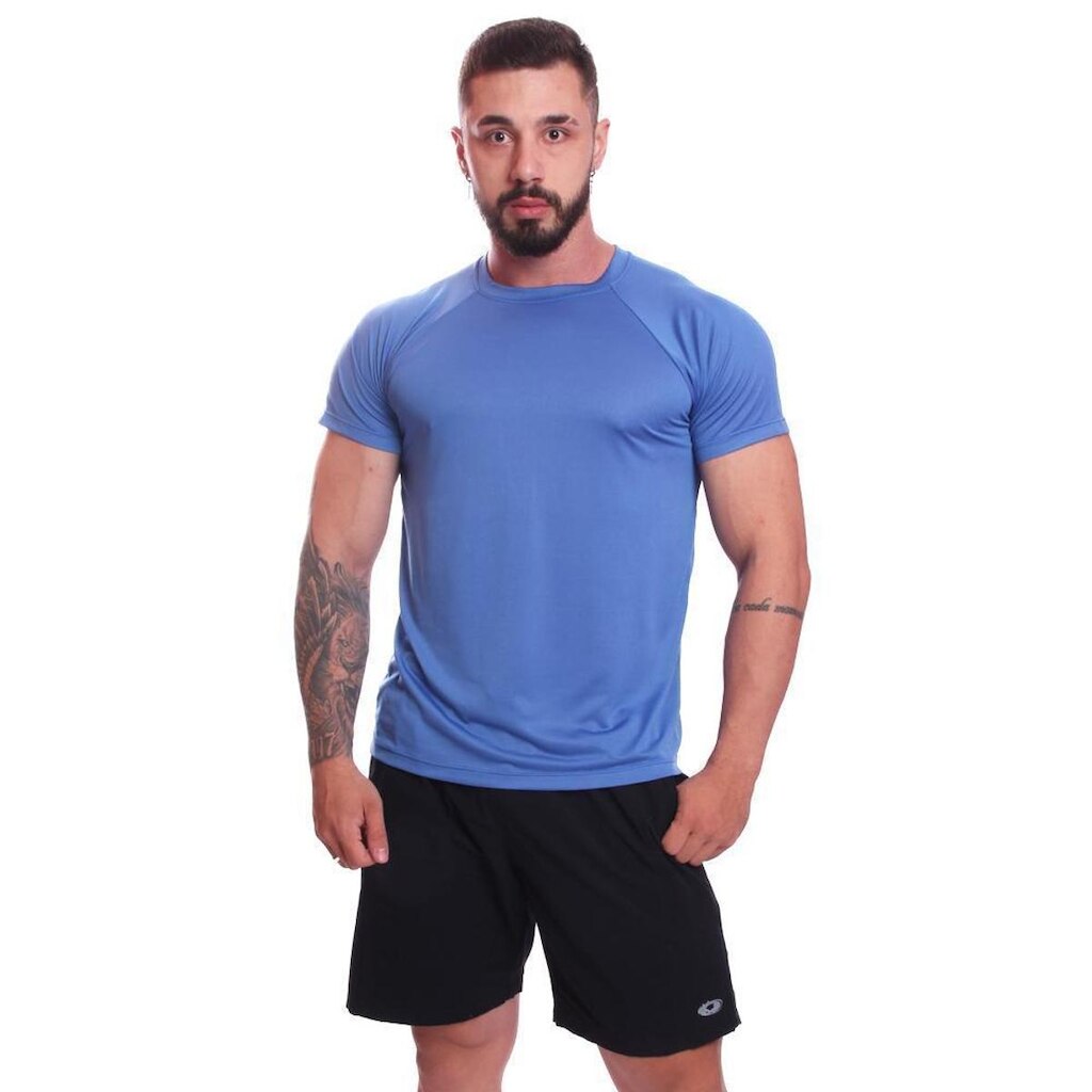 Camiseta Good Look Manga Curta Dry Proteção Solar Masculina