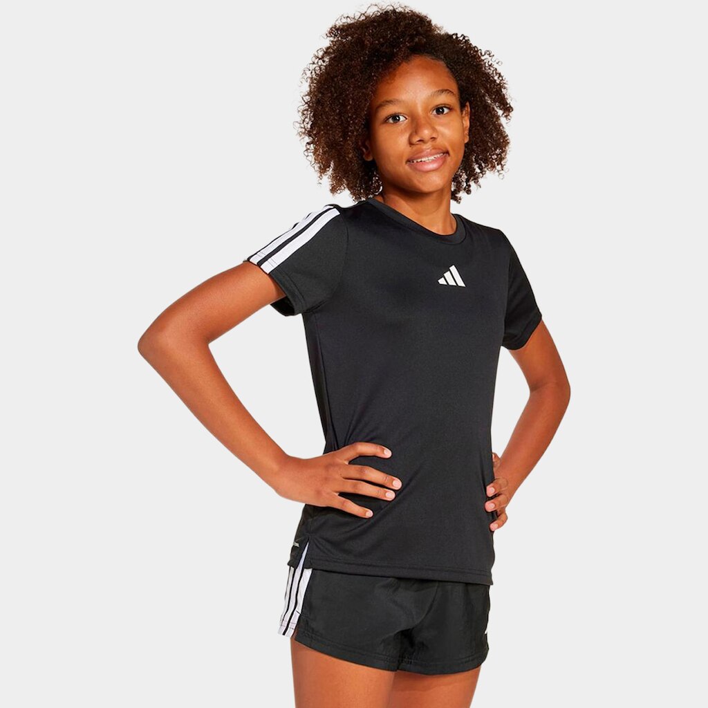 Camiseta Infantil Adidas 3 Stripes Menina