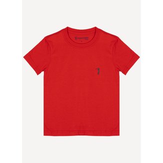 Camiseta Infantil Básica Lisa Vermelha