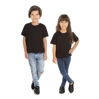 Camiseta Infantil Unissex Básica Lisa 100% Algodão Premium