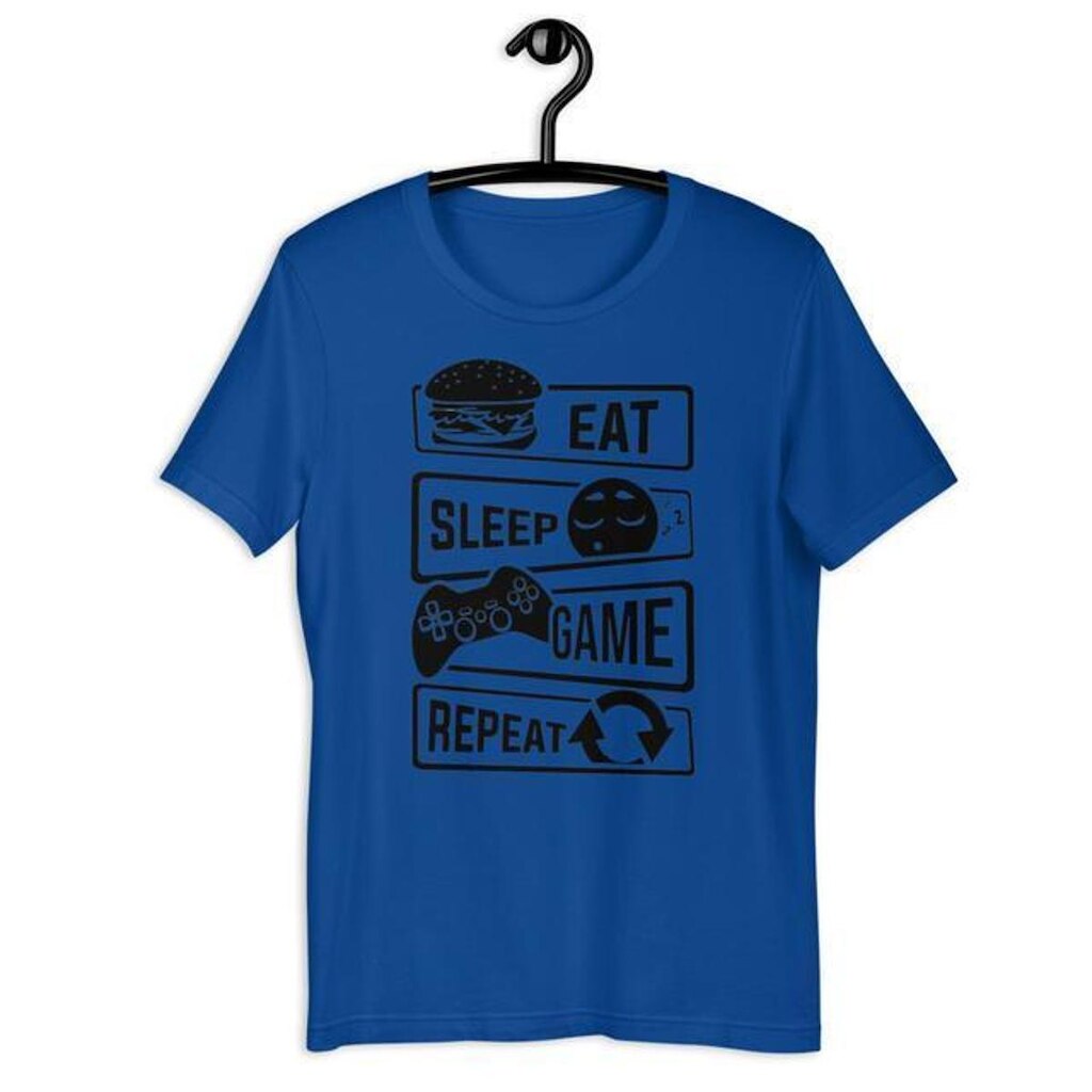 Camiseta Infantil Unissex Eat Sleep Game And Repeat