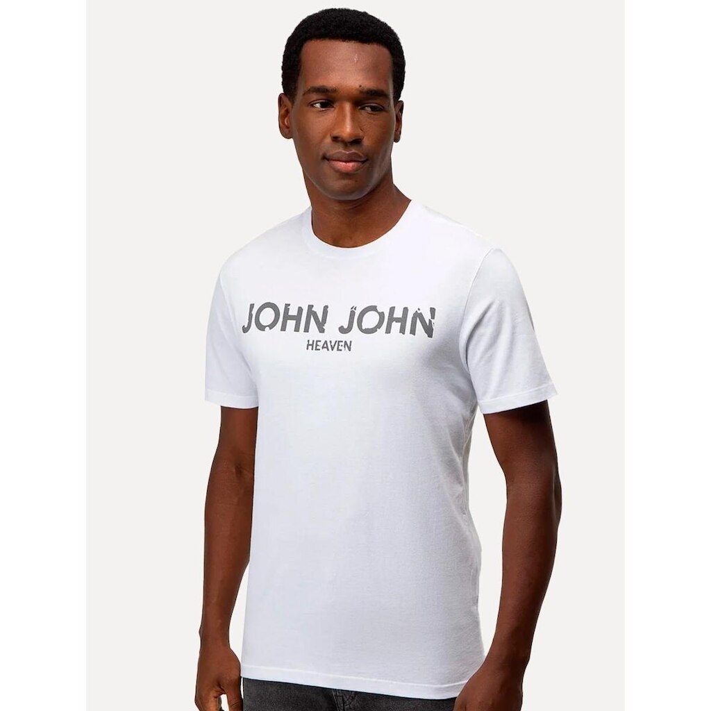 Camiseta John John Masculina Regular Eroded Heaven Branca