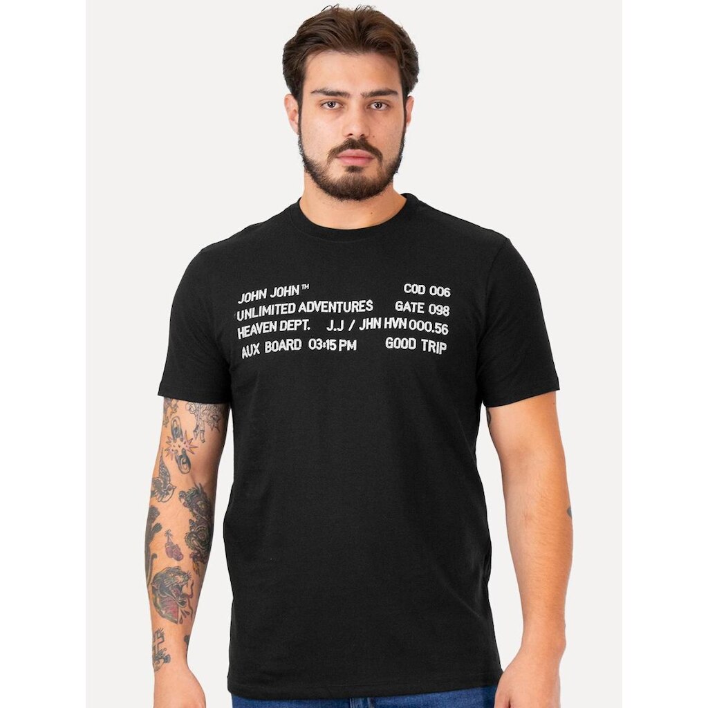 Camiseta John John Masculina Regular Fit Gate 098 Preta