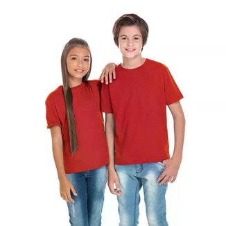Camiseta Juvenil Unissex Básica Lisa 100% Algodão Premium