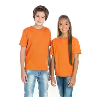 Camiseta Juvenil Unissex Básica Lisa 100% Algodão Premium