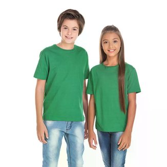 Camiseta Juvenil Unissex Básica Lisa 100% Algodão Premium