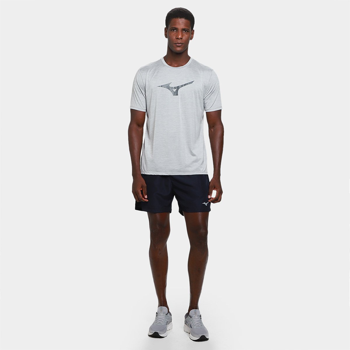 Camiseta Mizuno Spark Masculina - Grafite | Clube Netshoes