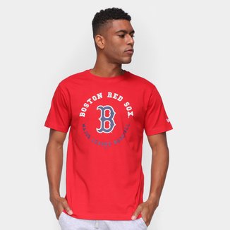 Camiseta MLB Boston Red Sox New Era College Baseball Nacional Masculina