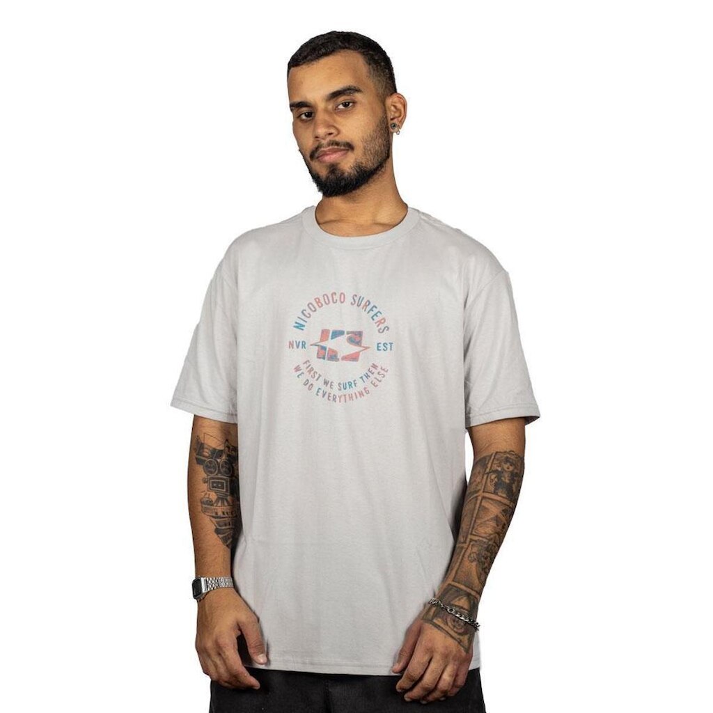 Camiseta Nicoboco Moorea Cinza (Cinza)