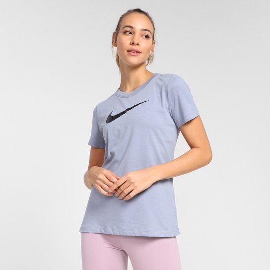 Camiseta Nike Dry DFC Crew Feminina - Azul Claro