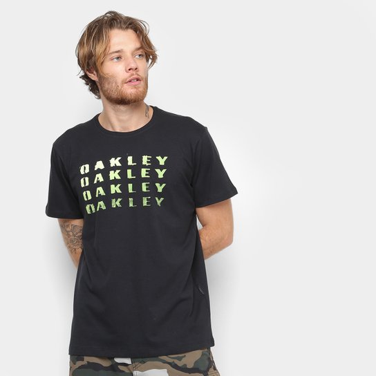 Camiseta Oakley Mod Bark Fresh Masculina - Preto