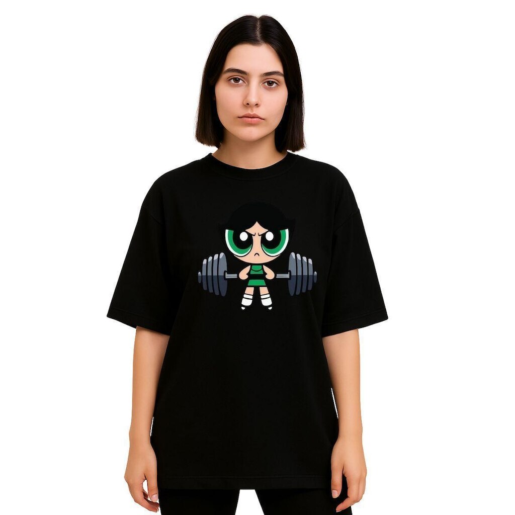 Camiseta Oversized Feminina Algodão Treino Academia Estampada