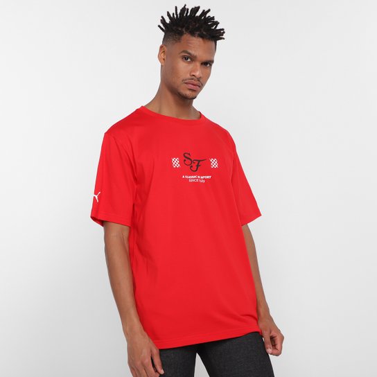 Camiseta Puma Ferrari Race Statement Masculina - Vermelho