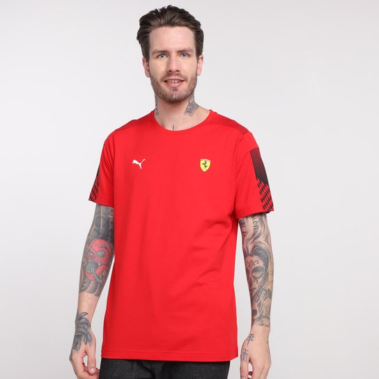 Camiseta Puma Ferrari Race T7 Masculina - Vermelho