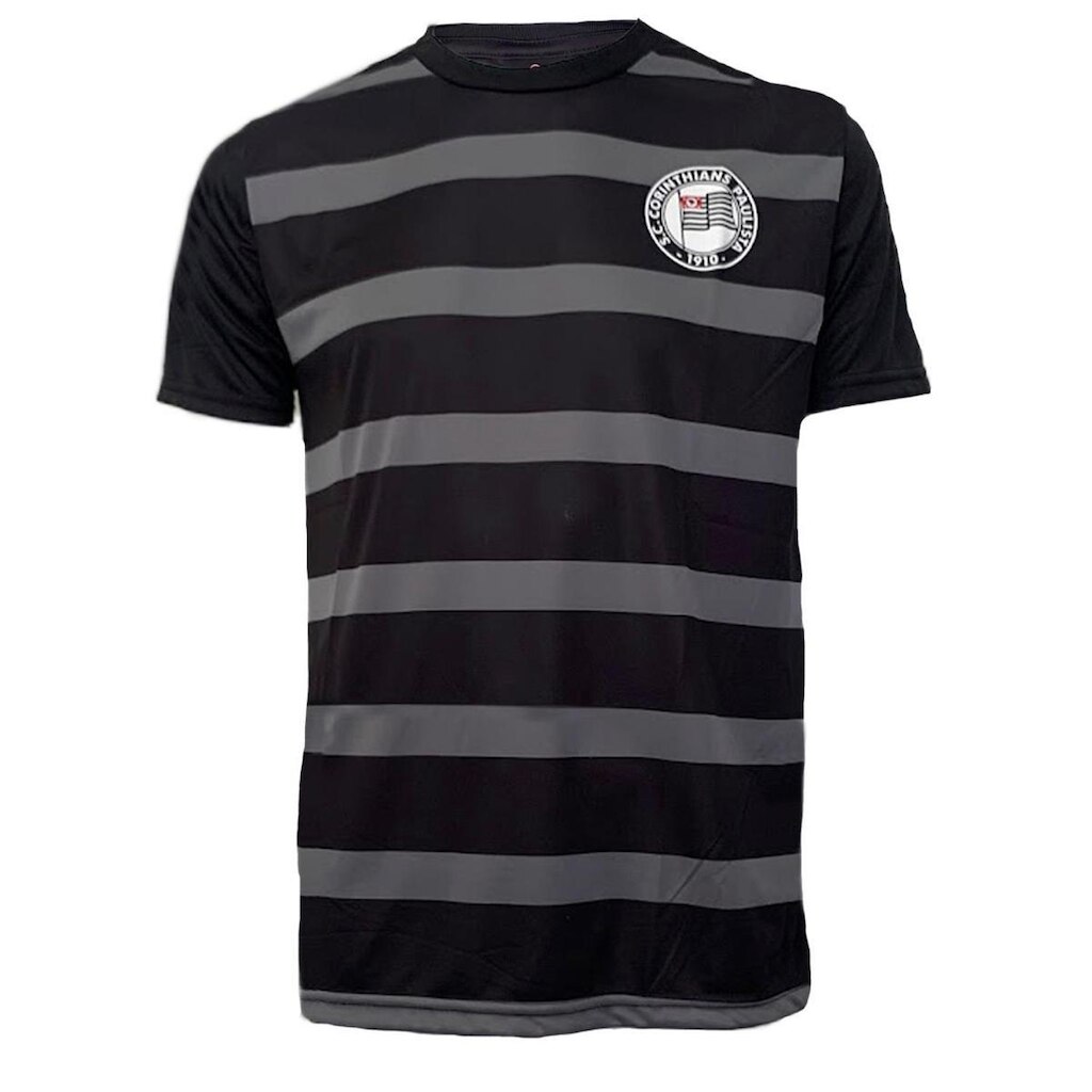 Camiseta SPR Leading SCCP Masculino - Preto e Cinza