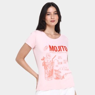 Camiseta T-Shirt Carmim Mojito Feminina