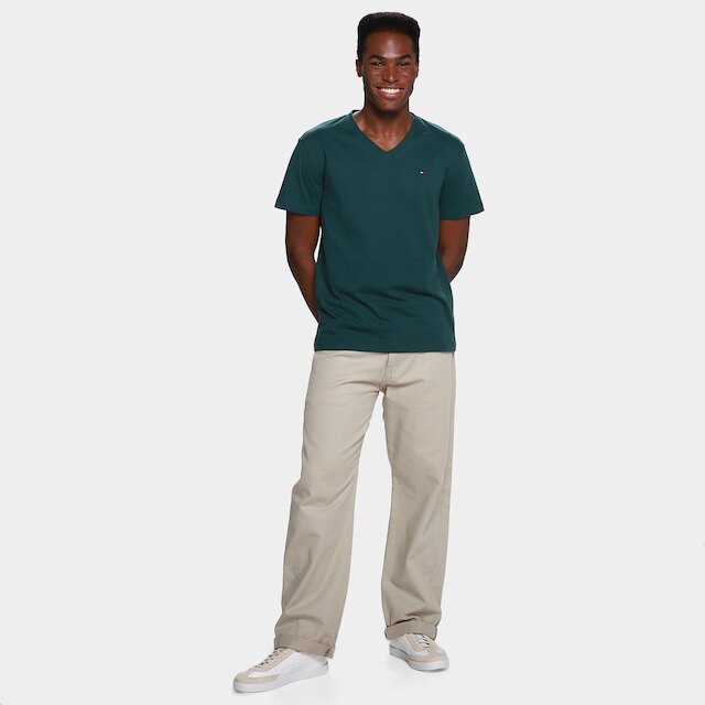 Camiseta Tommy Hilfige Essential V-NECK Pocket Masculina