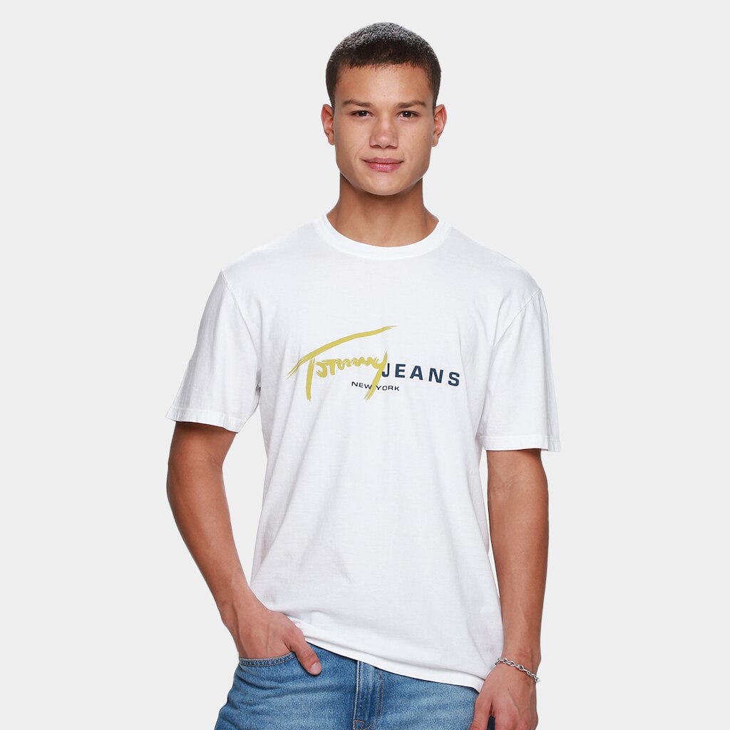 Camiseta Tommy Jeans Singtr Dna Masculina