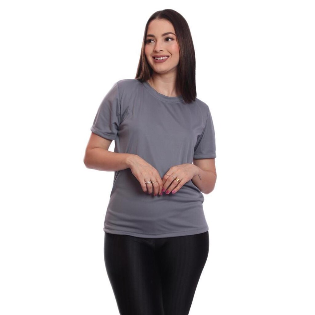 Camiseta Via Basic Dry Academia Feminina