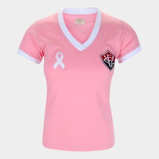 Camiseta Vitória Outubro Rosa Retrô Mania Feminina