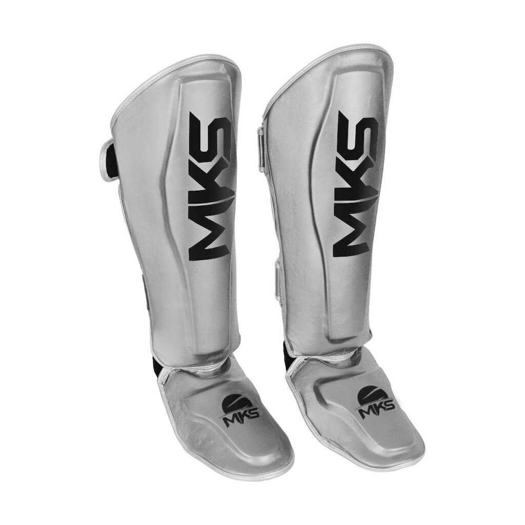 Caneleira de Muay Thai e Kickboxing MKS Energy V2 Silver
