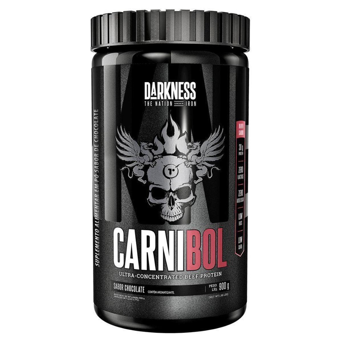 Carnibol Isolado Hidrolisado Chocolate 900g - Darkness Menor preço em Carnibol Isolado Hidrolisado Chocolate 900g - Darkness