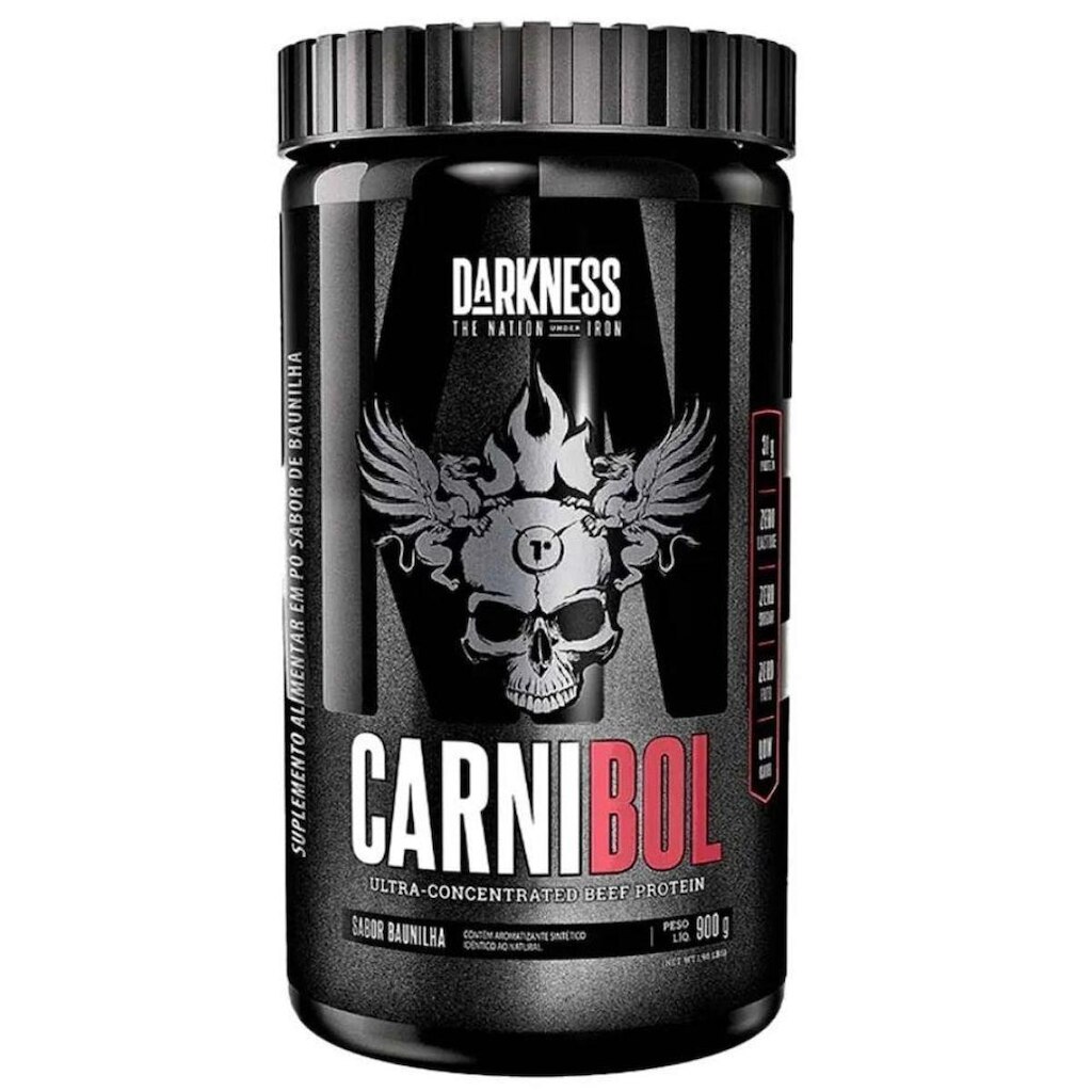 Carnibol Proteina Carne Hidrolisada Baunilha 900g - Darkness