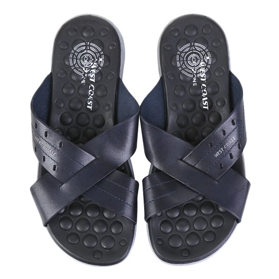 Couro Masculina Chinelo De Couro West Coast Loja De Artigos