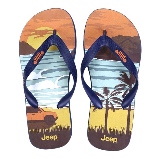 Chinelo Jeep Renegade View - Azul