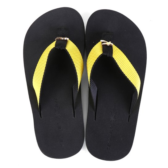 Chinelo Kenner One Black Masculino - Preto+Amarelo