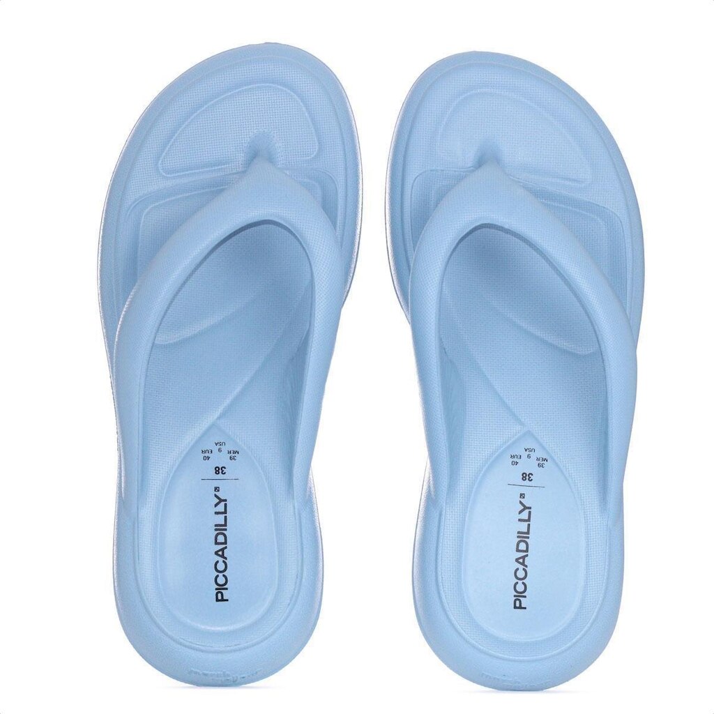 Chinelo Piccadilly Marshmallow Azul Denim - Feminino