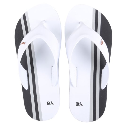 Chinelo Reserva Básico Masculino - Preto+Branco Menor preço em Chinelo Reserva Básico Masculino - Preto+Branco