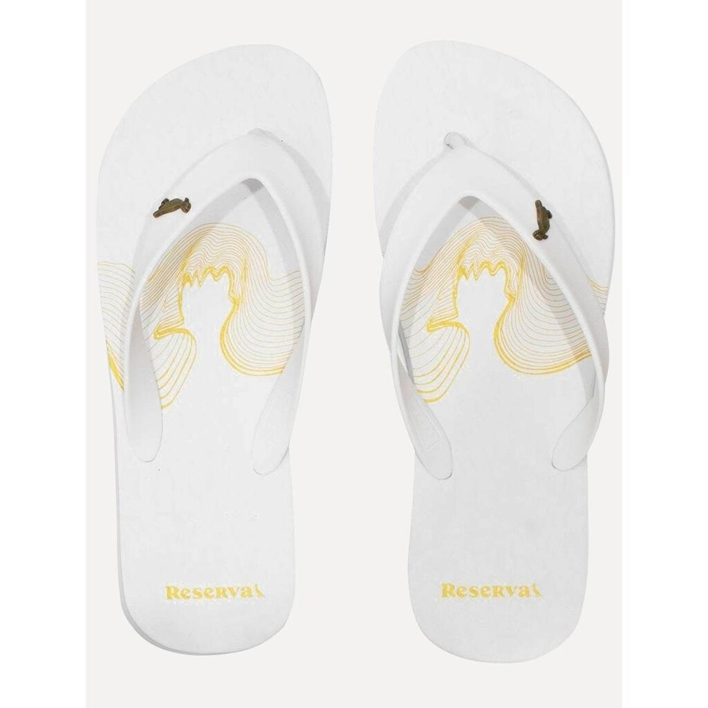 Chinelo Reserva Masculino Pica-Pau Waves Branco
