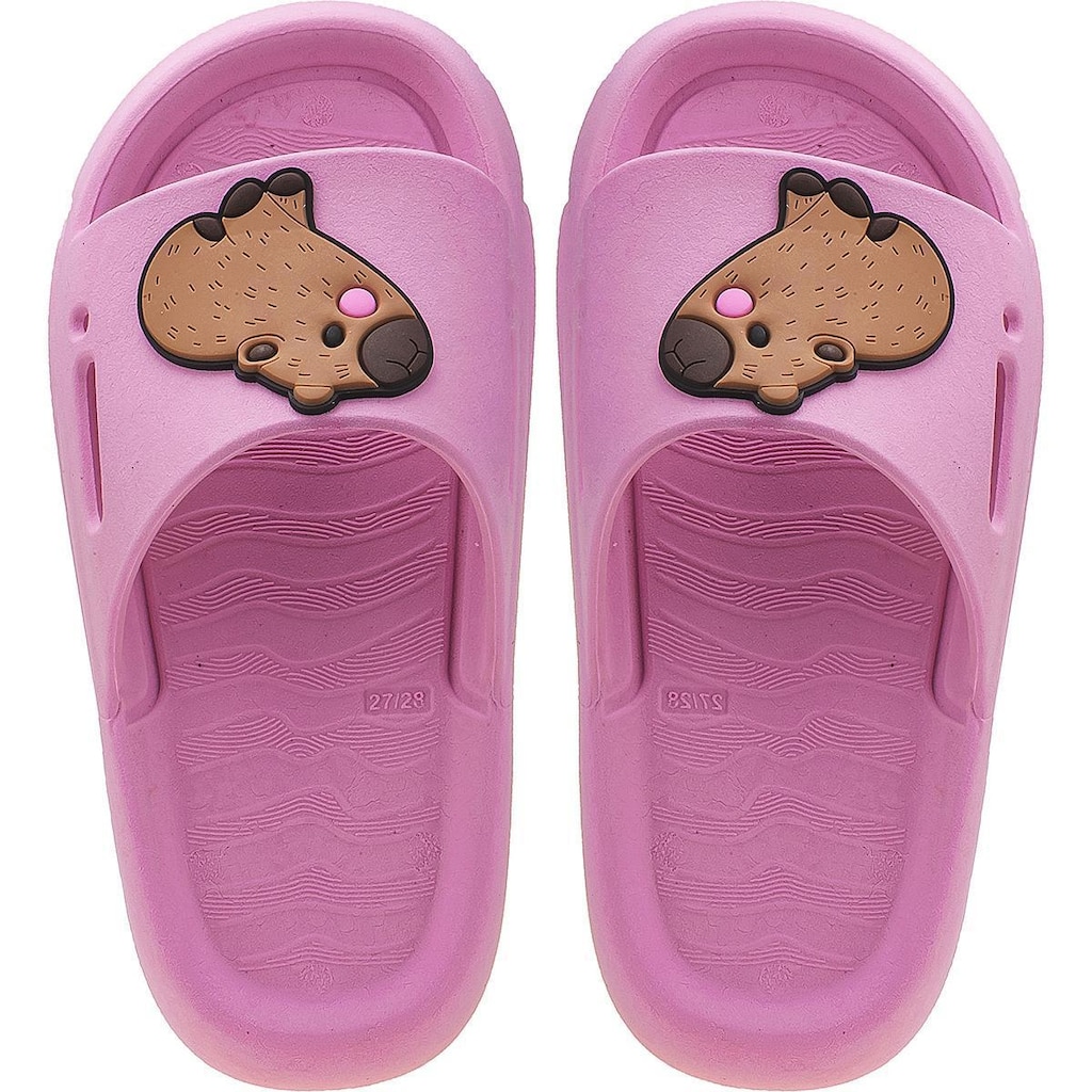 Chinelo Slide Infantil Nuvem Capivara Fofa Kidstep