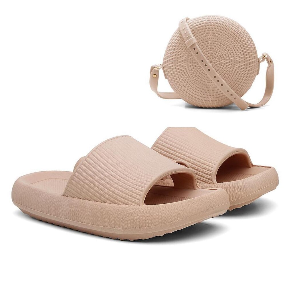 Chinelo Slide Leve + Bolsa Quebek Tiracolo