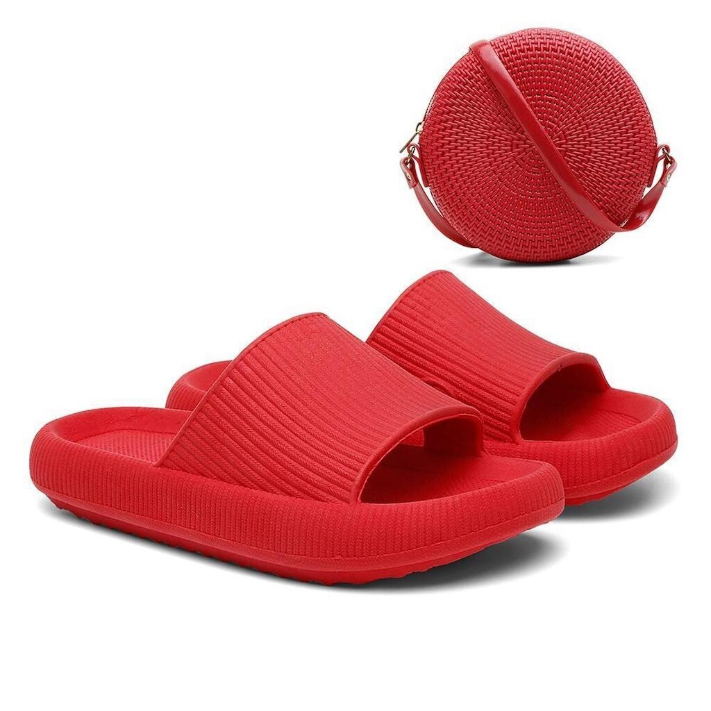 Chinelo Slide Leve + Bolsa Quebek Tiracolo