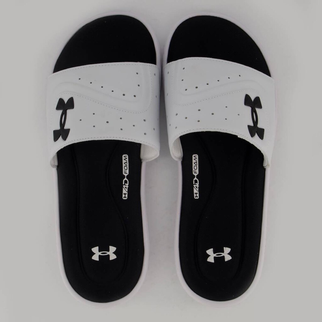 Chinelo Under Armour Ignite VI SE Branco e Preto