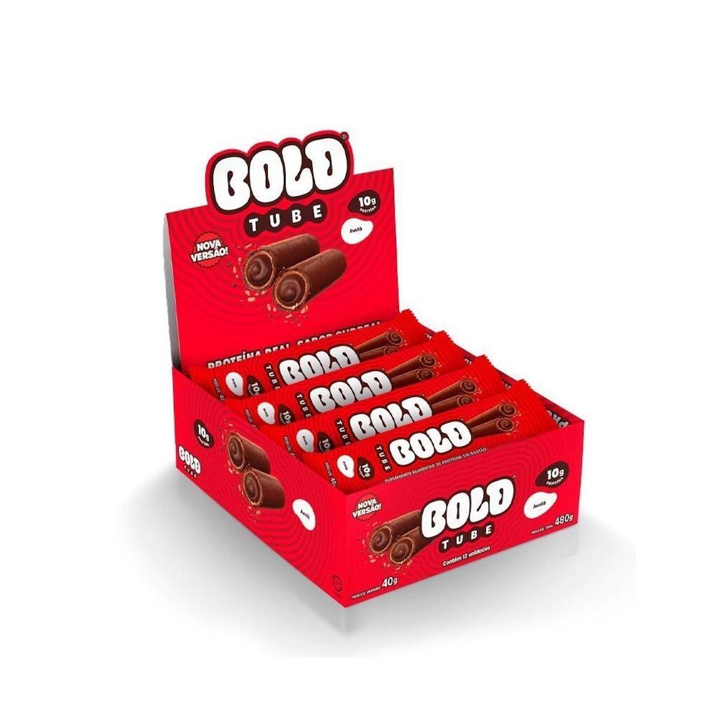 Chocolate Proteico BOLD Tube Caixa Mista 10g de Proteína - 12 Un.