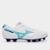 Chuteira Campo Mizuno Morelia Club Unissex - Branco+Azul Claro