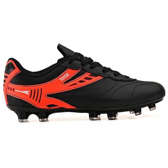 Chuteira Futebol Profissional Masculina de Couro Campo Grama Natural + Meião